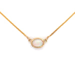 9ct YG Opal Pendant on Chain