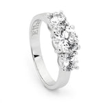 SS Triple CZ Ring