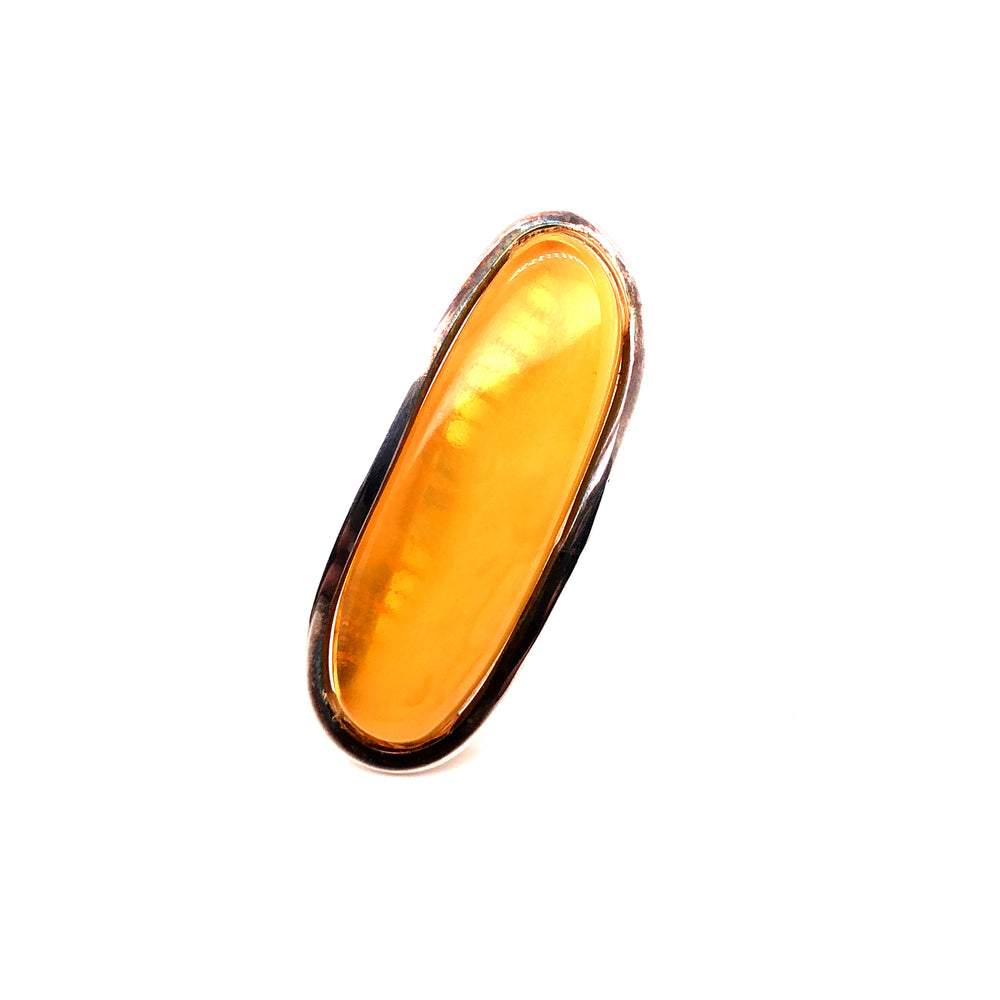 SS Amber Ring