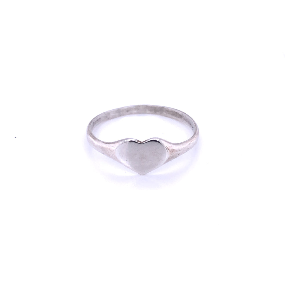 SS Heart Signet Ring