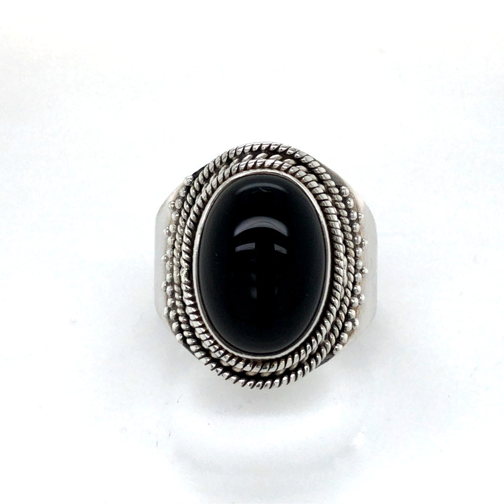 SS W/Onyx Ring