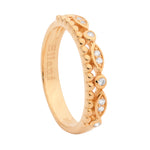 SS Double Row RG Plated Ring