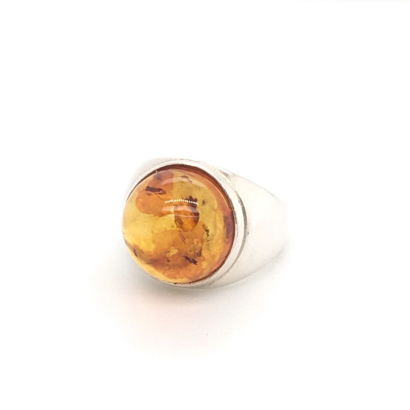 SS Amber Ring