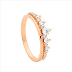 SS RG Plated Cubic Zirconia Ring