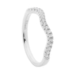 SS Cubic Zirconia Wave Stacker Ring