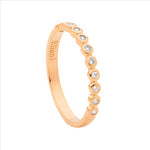 SS Cubic Zirconia W/ Rose Gold Plating - S8