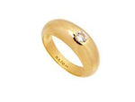 SS YG Plated Topaz Ring