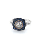 SS Sapphire & CZ Ring