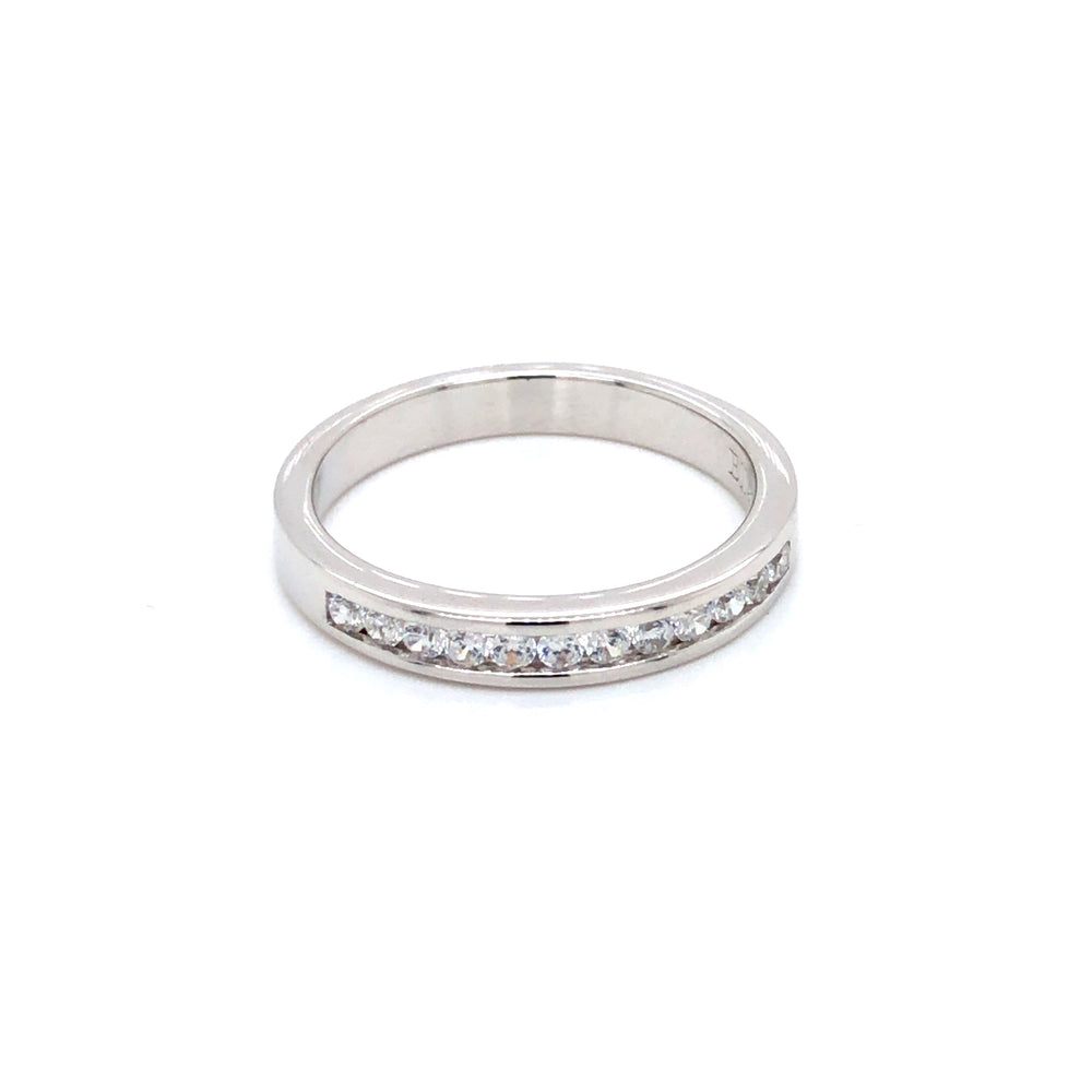 SS Wh Cz Ring