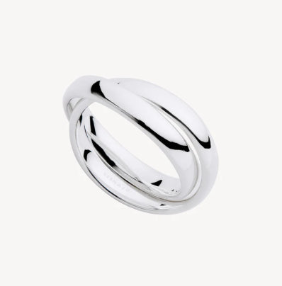 Najo Silver Duet Ring Size Medium (8 : P1/2)