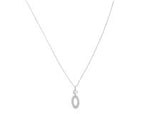SS Oval Pendant On Round Box Chain