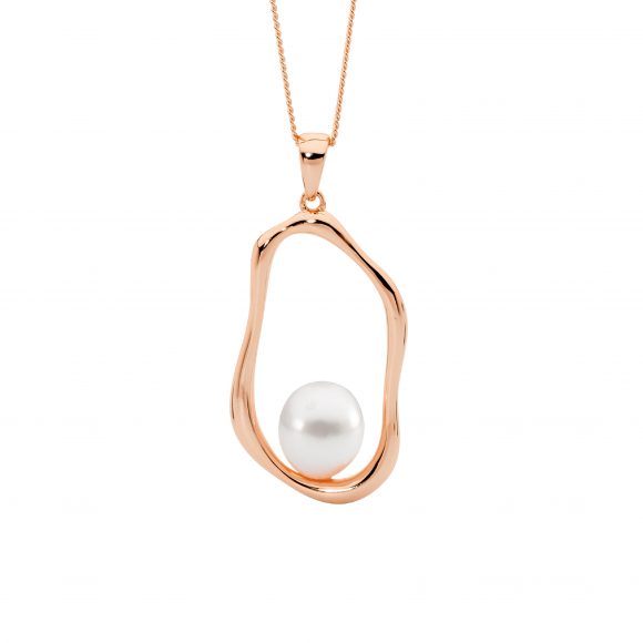 SS Oval Pearl Pendant