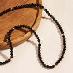 Black Onyx Necklace W/YG Beads