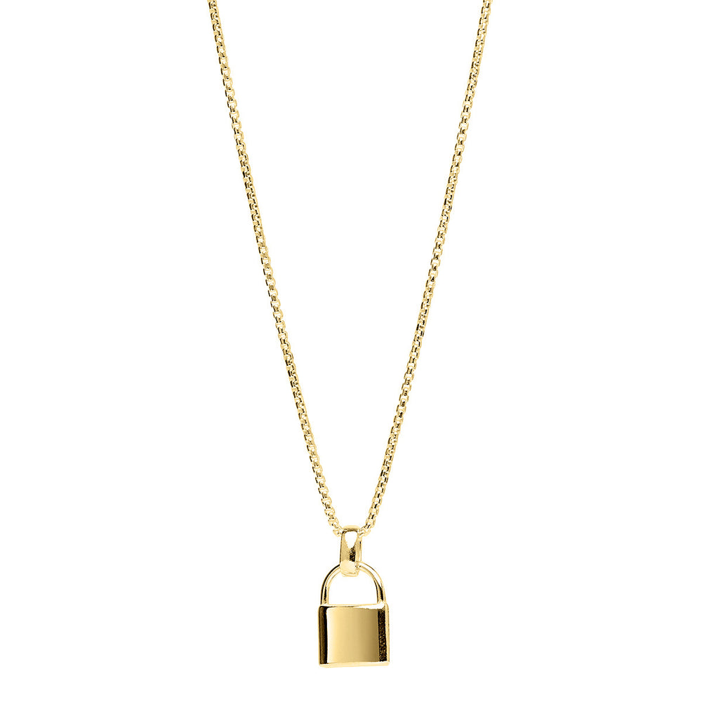 Najo Gold Love Lock Pendant Necklace
