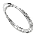 4mm silver tube bangle + interlocking 4mm ball bangle, 65mm inner diam
