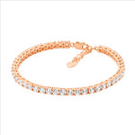 SS RG Plated CZ Tennis Bracelet