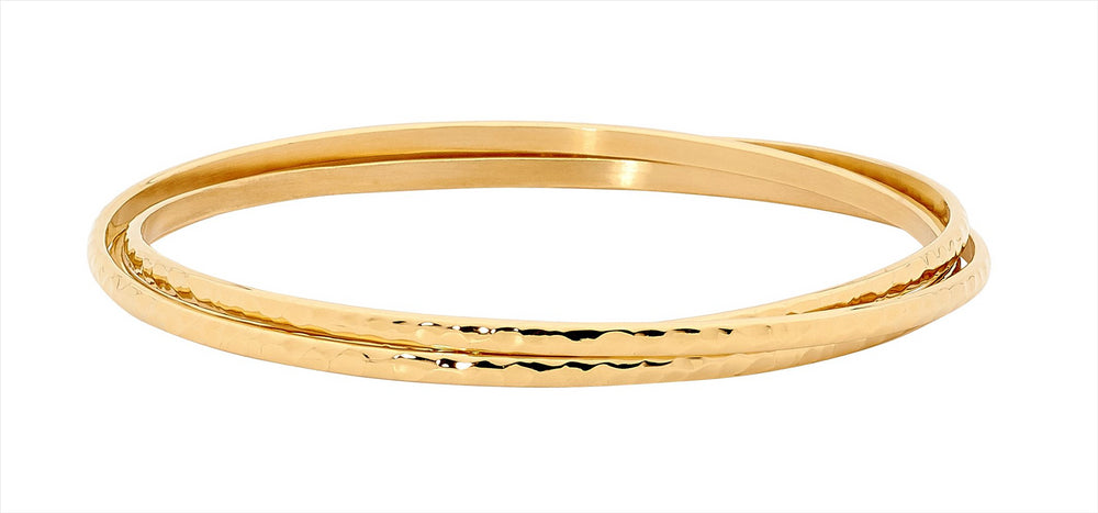 Stainless Steel Gold Plated Bangle