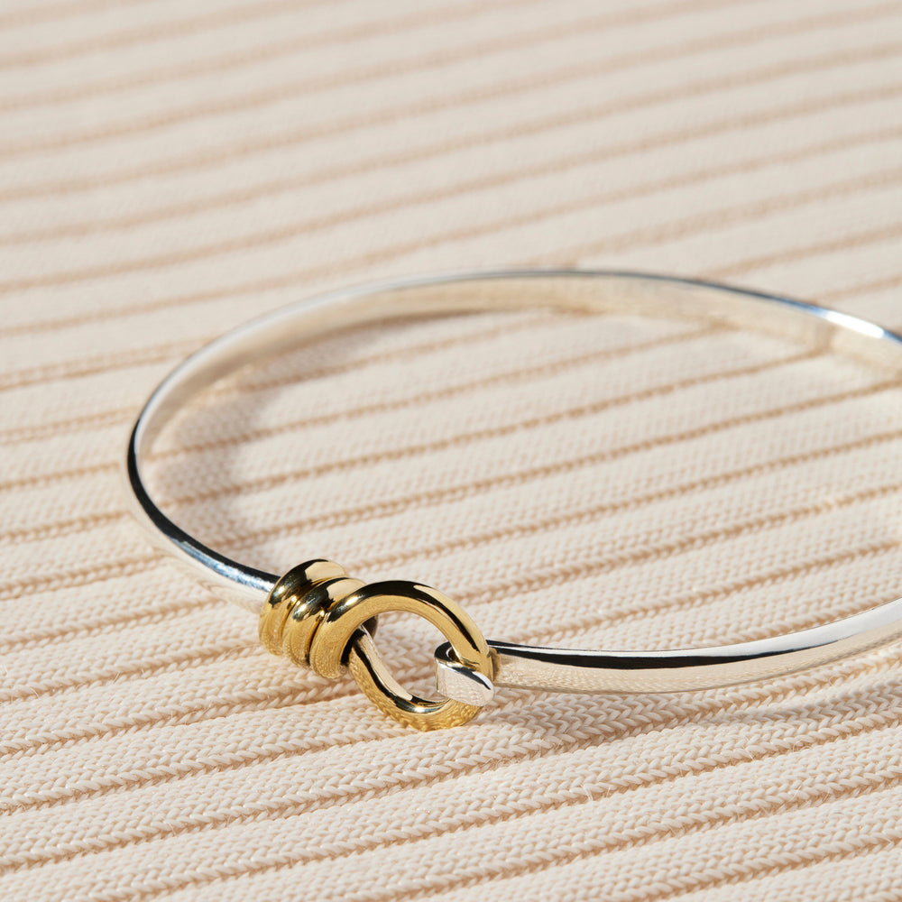 SS Bangle with Tumbaga Loop