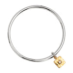 Najo Two Tone Tribute Yell White Topaz Bangle