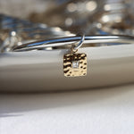 Najo Two Tone Tribute Yell White Topaz Bangle