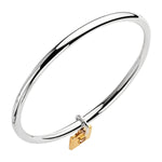 Najo Two Tone Tribute Yell White Topaz Bangle