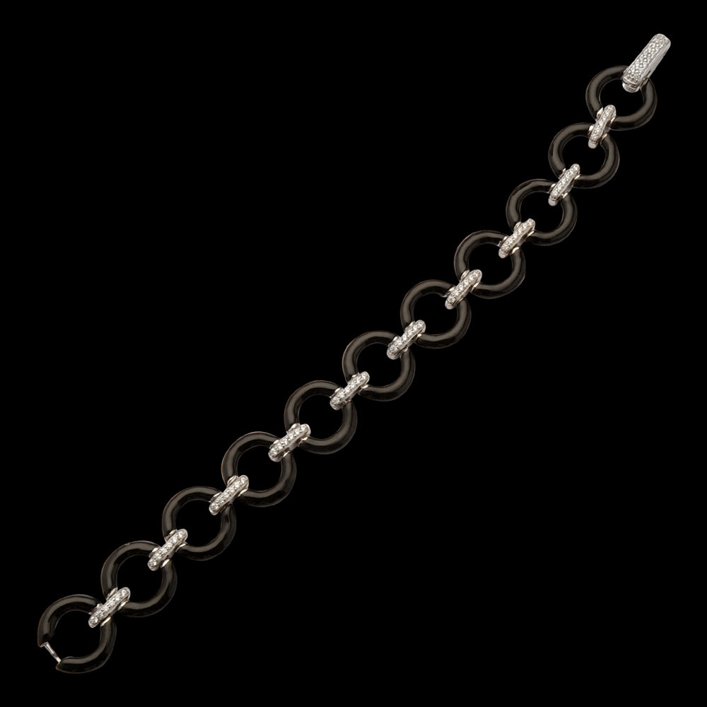 SS Enamel & CZ Bracelet