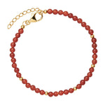 Red Onyx Bracelet W/YG Beads