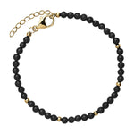 Black Onyx Bracelet W/YG Beads