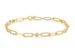 Ania Haie Gold Reimaginer Bezel Station Paperclip Chain Bracelet