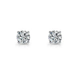 Ellani SS Cubic Zirconia 9mm Stud Earrings