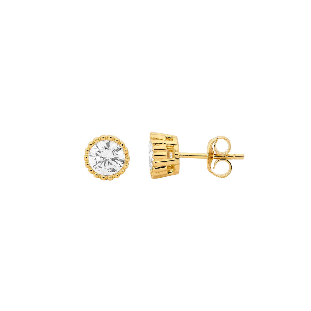 SS CZ Gold Plated Studs