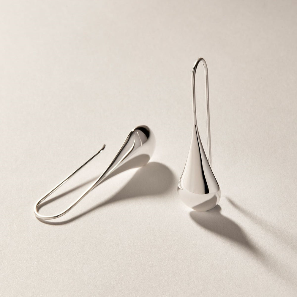 Najo Silver Weeping Woman Drop Earrings