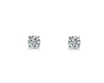 Ellani SS Cubic Zirconia 5mm Stud Earrings