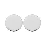 Sterling Silver Flat Disc Earrings