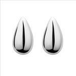8x15mm silver teardrop stud, antitarnish