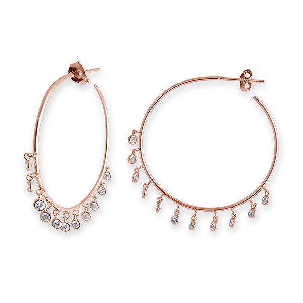 Sterling Silver Rose Gold Plated Earrings