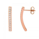 Ellani R/GP SS Cubic Zirconia Stud Earrings
