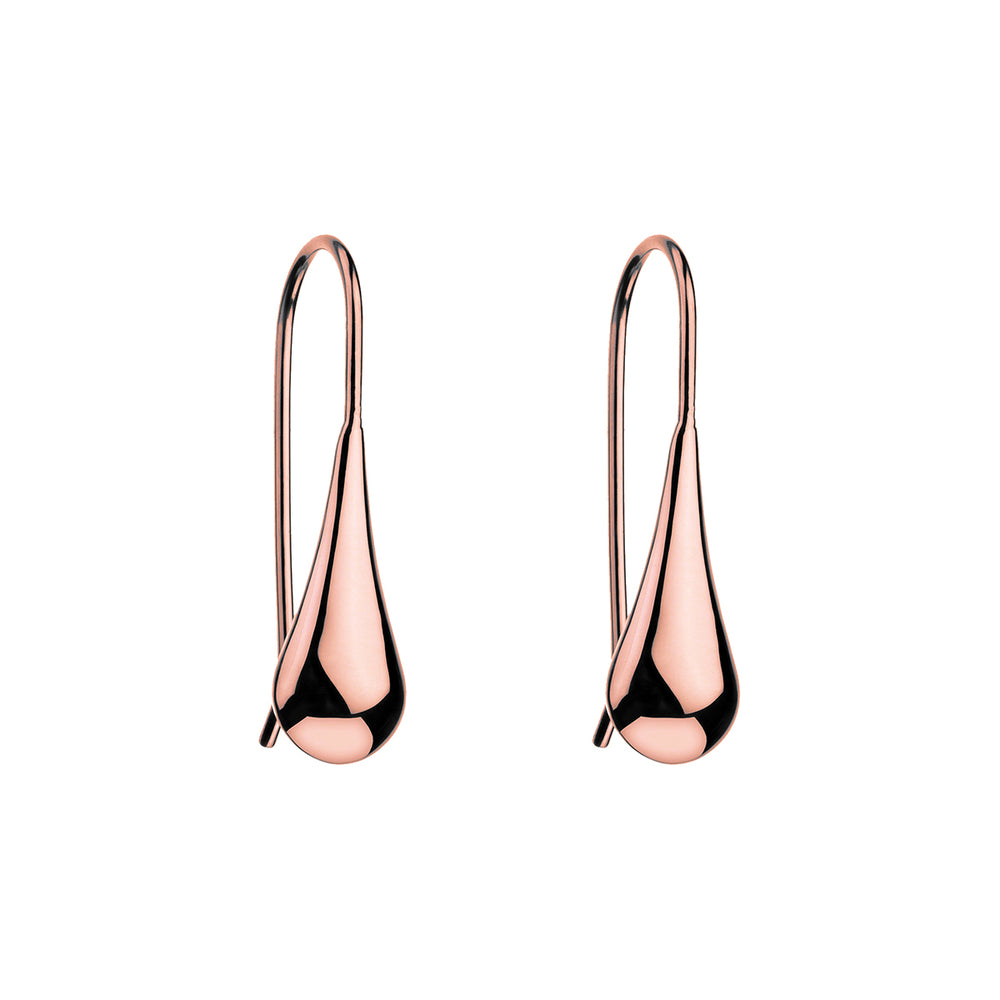 SS RG Plated Teardrop Earrings