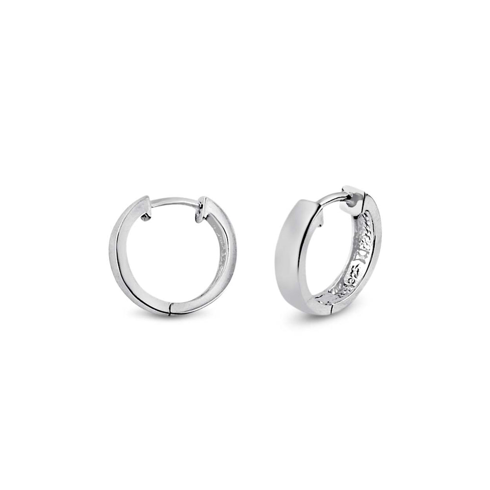 Silver Round 8mm Hoop Earrings
