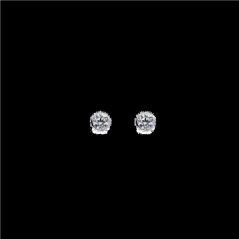 SS CZ Bezel Studs