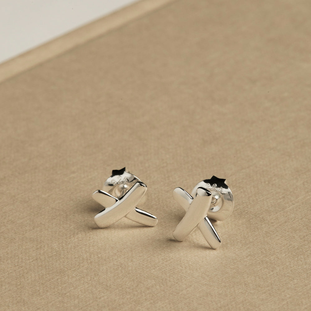 SS Cross Earrings