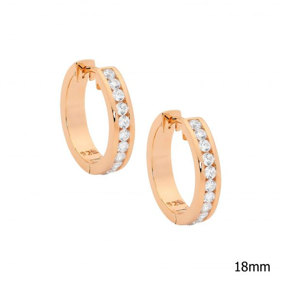 SS CZ RG/P Earrings