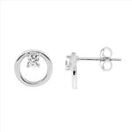 SS CZ Circle Earrings