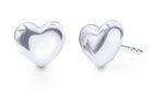 Silver Heart 9mm Stud Earrings