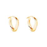 SS Yellow Gold Plated Hoop Earring