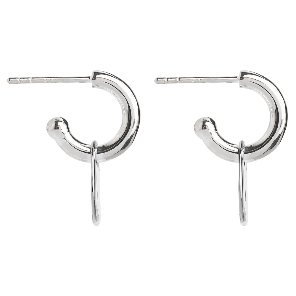 SS Disc Drop Earring