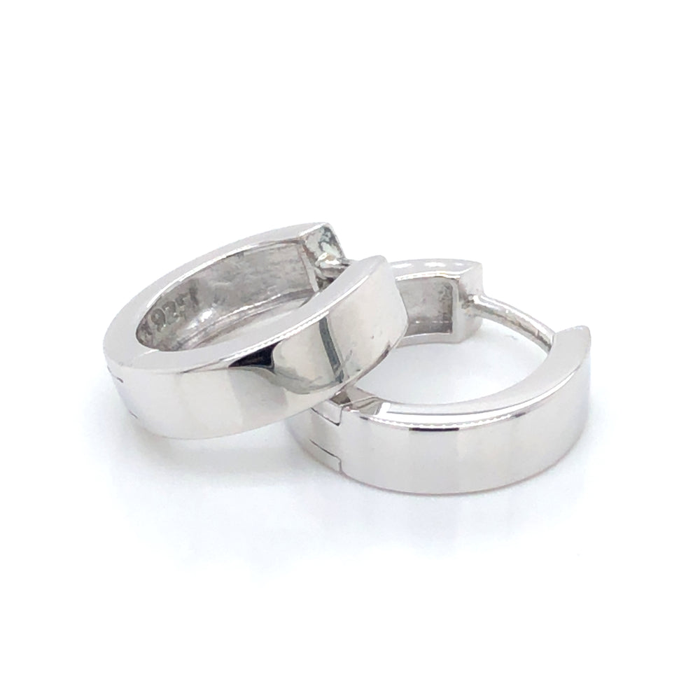 Silver Huggie Earrings