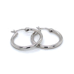 Silver Tubular 20mm Hoop Earrings