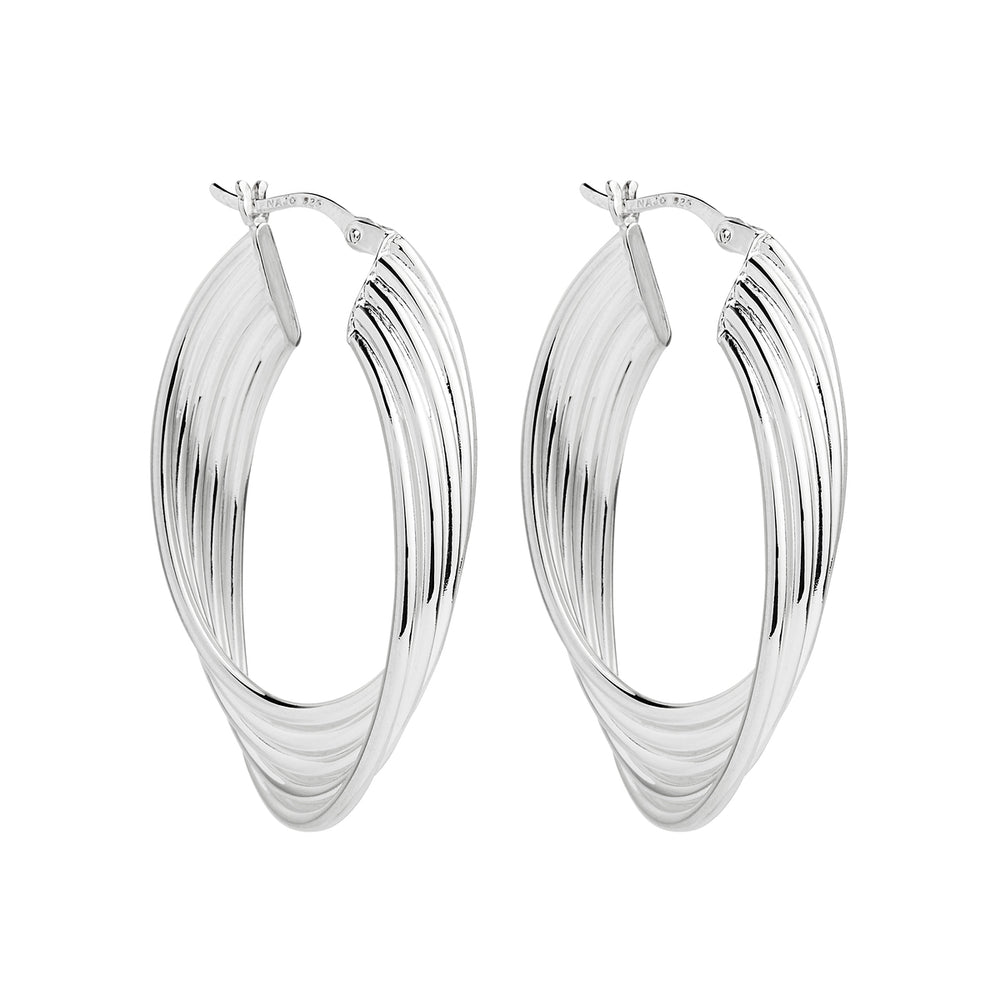 SS Twist Hoop Earrings