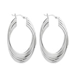 SS Twist Hoop Earrings